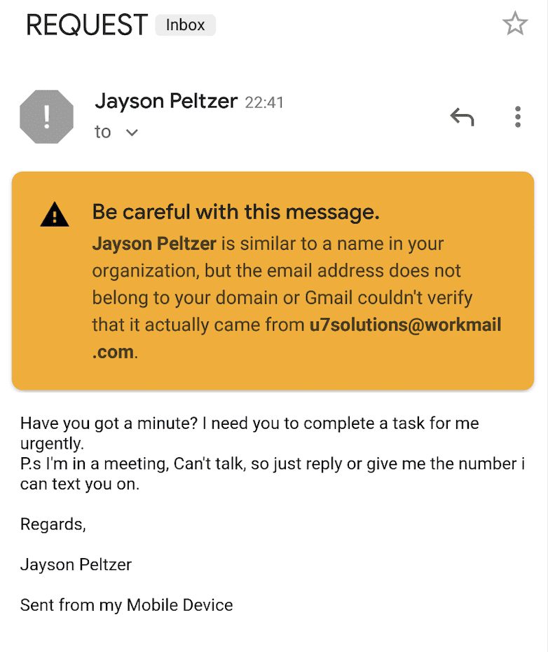 Phishing email 2