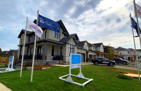 cheo dream of a lifetime home with flags out front