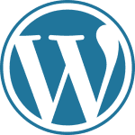 blue wordpress logo