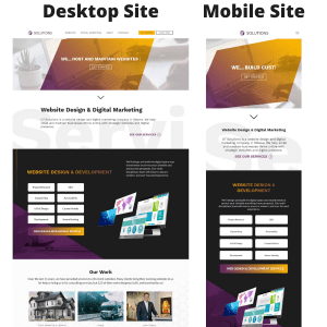 screenshot of mobile and desktop u7 website
