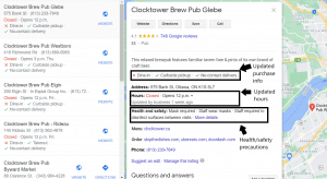 screenshot of clocktower's gmb listing