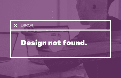 Graphic that reads 'error: design not found'