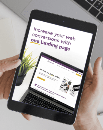 Ebook called "Increase your web conversions with one landing page"