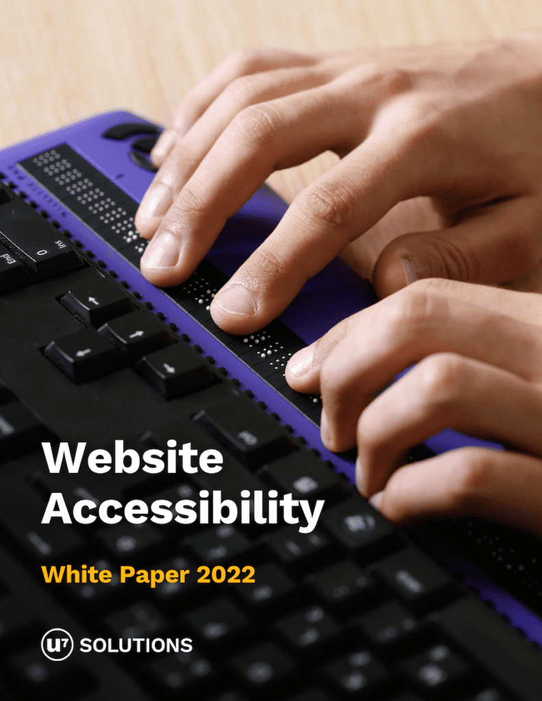2022 Website Accessibility White Paper cover